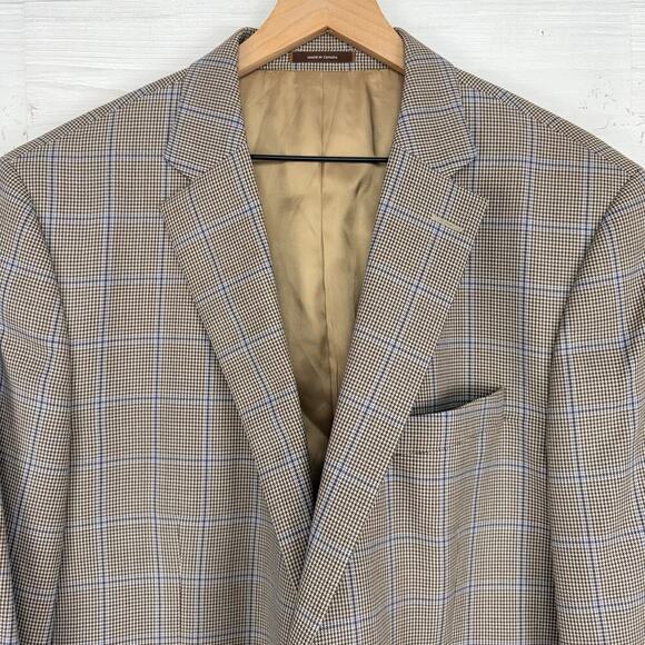 Peter Millar Crown Crafted Wool Sport Coat Blazer Men 44R Harrison Glen Plaid - Picture 3 of 16